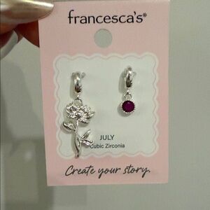 Francesca's Collections Silver Floral Dangle Charms sold out everywhere LOOK!!!